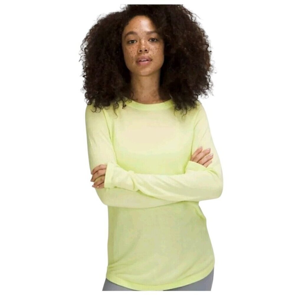 Lululemon Lightweight Boolux Sweater Long Sleeve Crispin Green Size 10 Yoga Gym